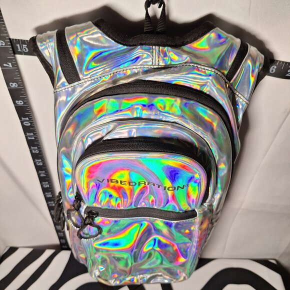 Vibedration Hydration Backpack w/o bladder - Silver vinyl  display picture 1